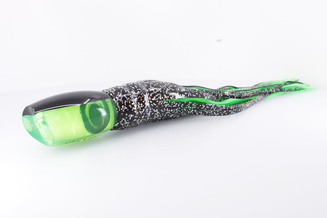 Moyes Lures Green MOP Black Back Small Argus 12" 6.5oz Skirted Black-Green