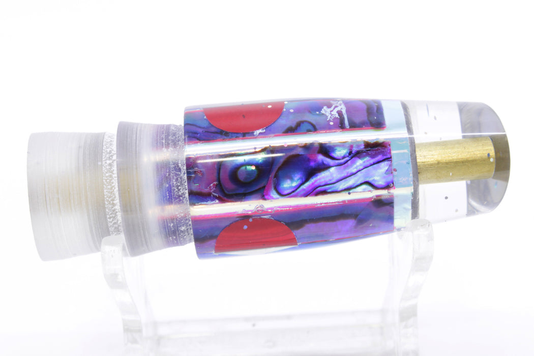 Tanigawa Lures Purple Paua Shell Red Eyes Small Slant 7" 3oz Head Only EZ-K