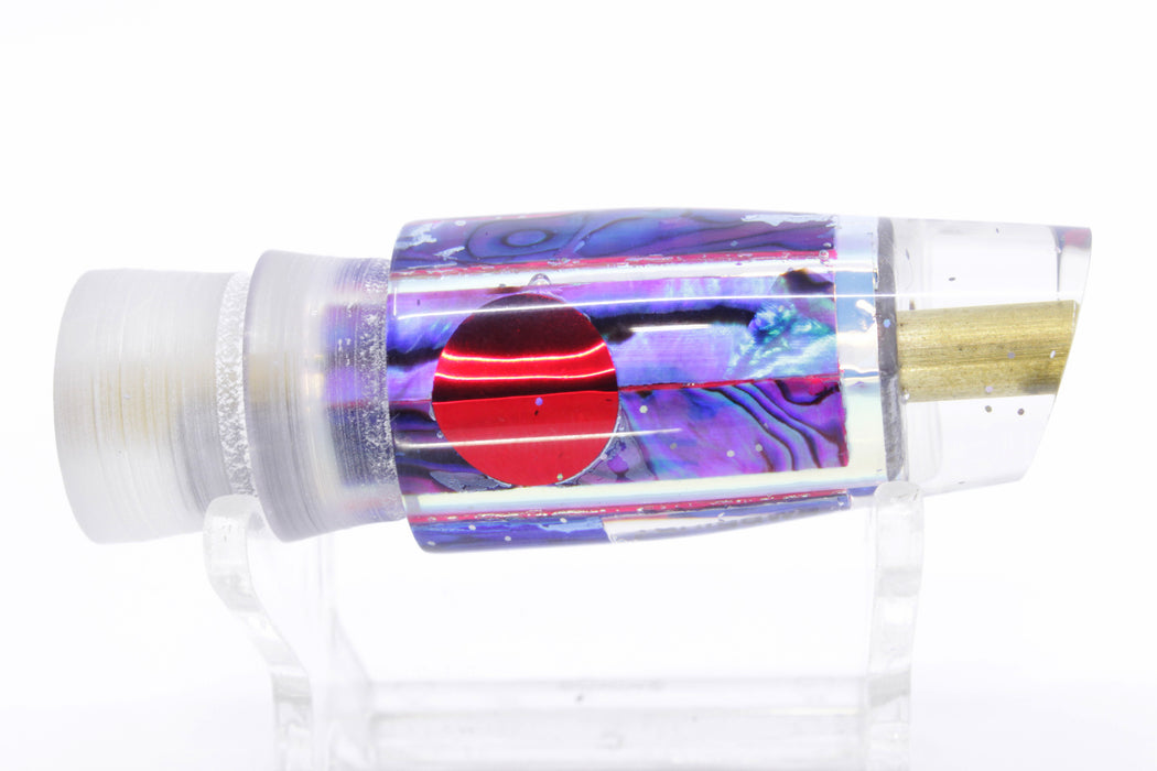 Tanigawa Lures Purple Paua Shell Red Eyes Small Slant 7" 3oz Head Only EZ-K