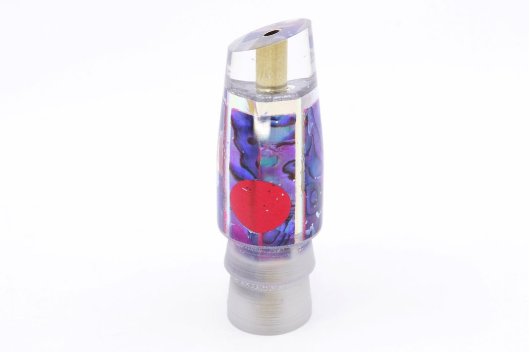 Tanigawa Lures Purple Paua Shell Red Eyes Small Slant 7" 3oz Head Only EZ-K
