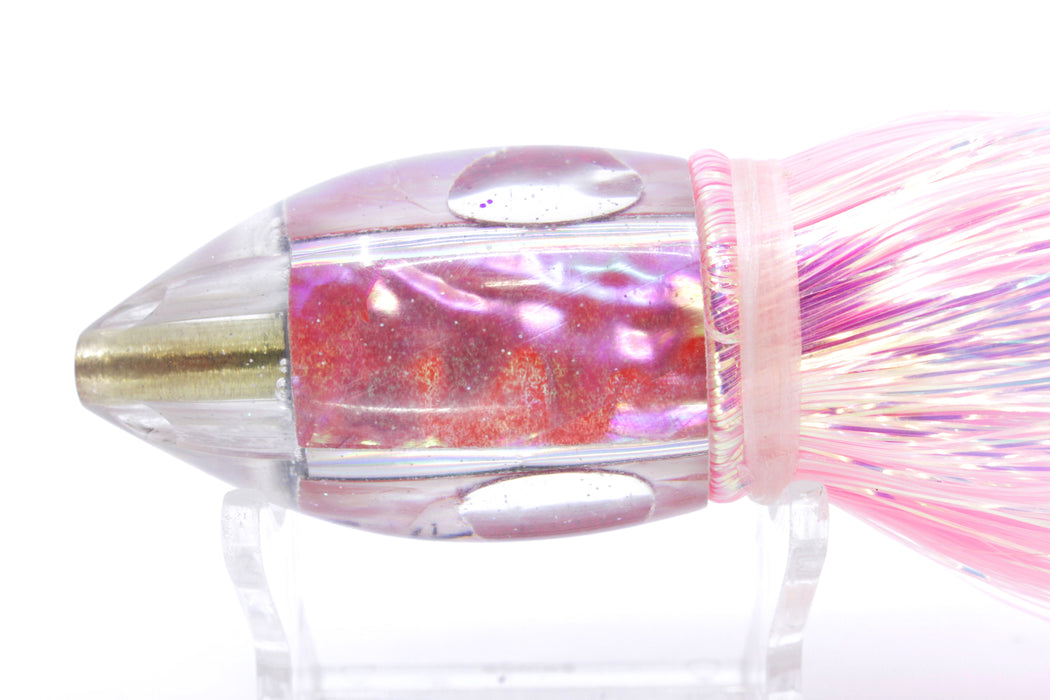 Marlin Magic Lures Pink Awabi Jumbo Jetted Teardrop AP Bullet 9" 5.2oz Flash Pink/White