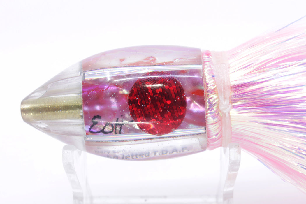 Marlin Magic Lures Pink Awabi Jumbo Jetted Teardrop AP Bullet 9" 5.2oz Flash Pink/White