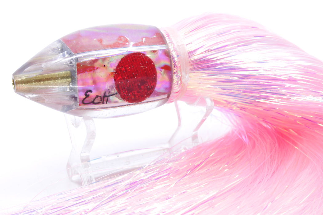 Marlin Magic Lures Pink Awabi Jumbo Jetted Teardrop AP Bullet 9" 5.2oz Flash Pink/White