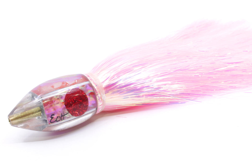 Marlin Magic Lures Pink Awabi Jumbo Jetted Teardrop AP Bullet 9" 5.2oz Flash Pink/White