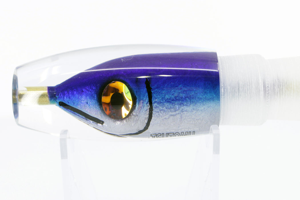Tsutomu Lures "Malolo" Dark Blue-Blue-Silver Fish Head Rainbow Eyes Moke Invert 9" 5oz