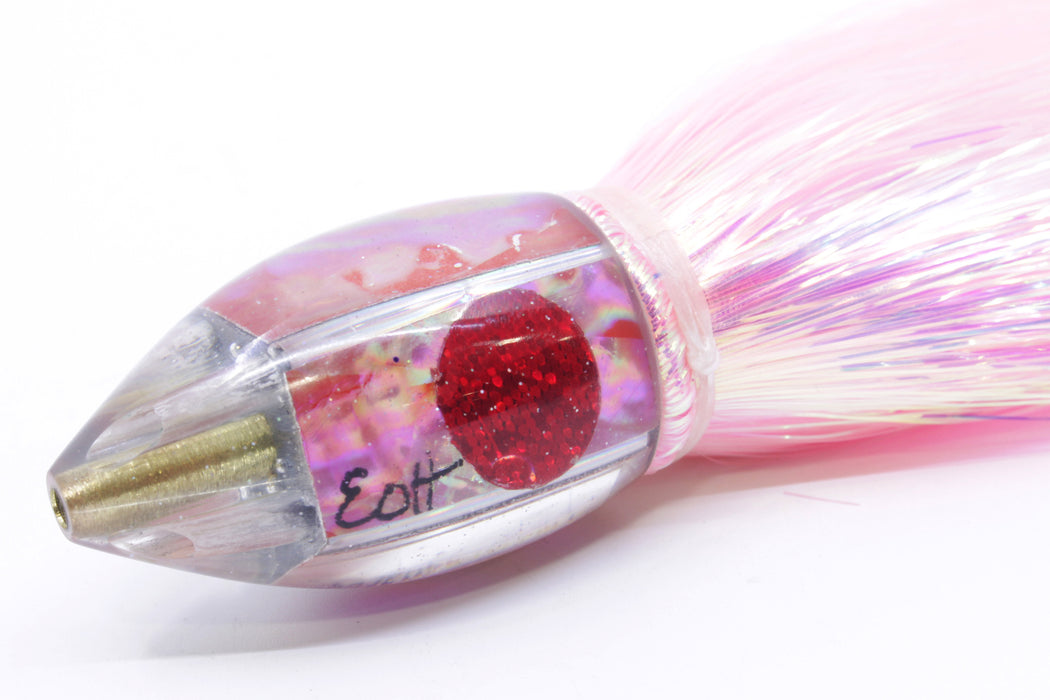 Marlin Magic Lures Pink Awabi Jumbo Jetted Teardrop AP Bullet 9" 5.2oz Flash Pink/White