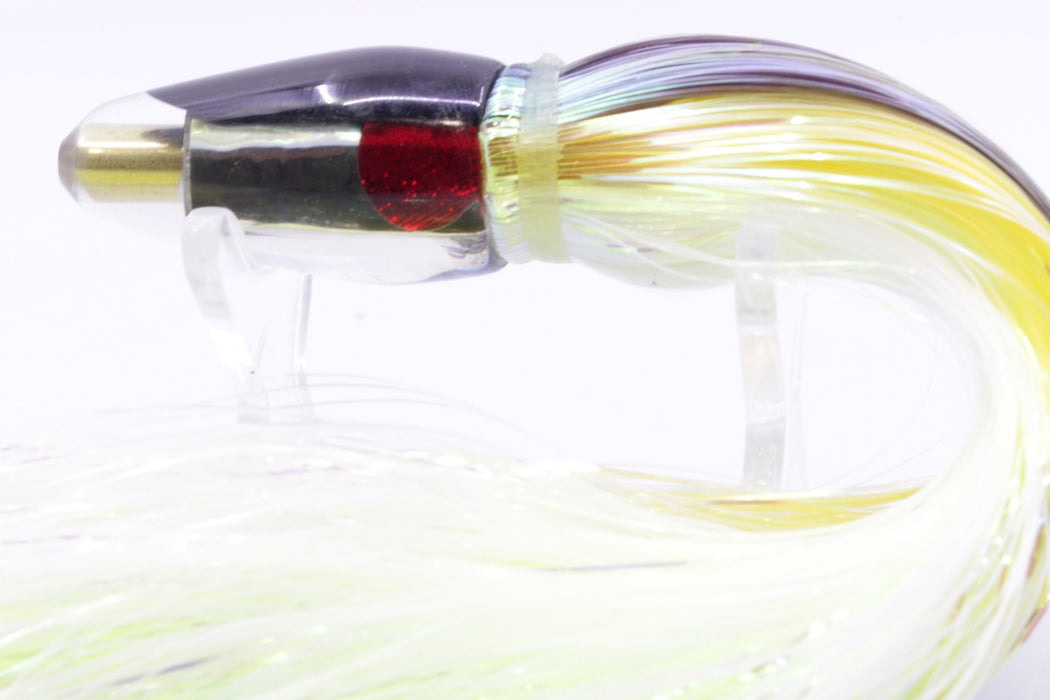 Koya Lures Mirrored Black Back Red Eyes Koya Bullet 4.5" 1.5oz Flashabou Black-Yellow-White GZE