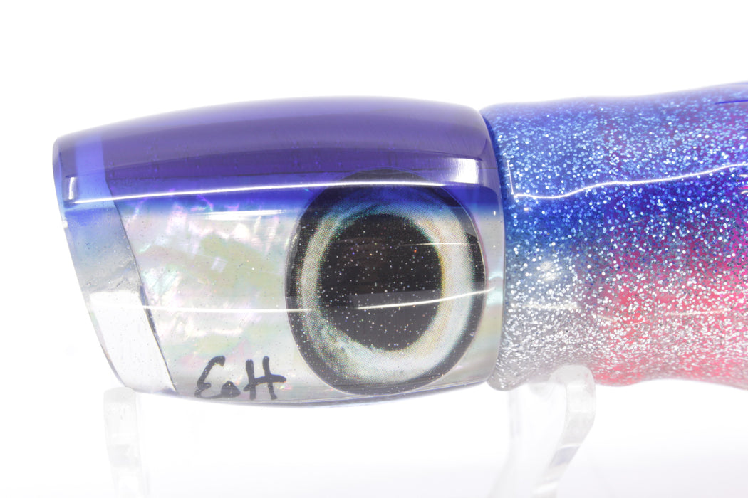 Marlin Magic White Awabi Blue Back Taxi Eyes Small Ruckus 9" 5oz Skirted Blue-Silver/Pink