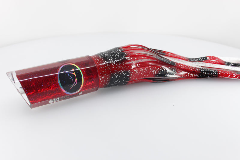 Bonze Lures Red Rainbow Black Eyes Grimmel 12" 10.8oz Red-Black-White