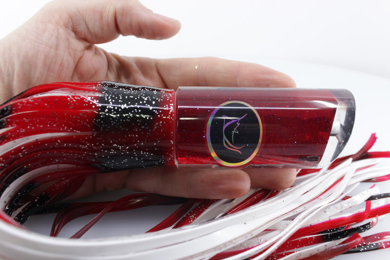 Bonze Lures Red Rainbow Black Eyes Grimmel 12" 10.8oz Red-Black-White