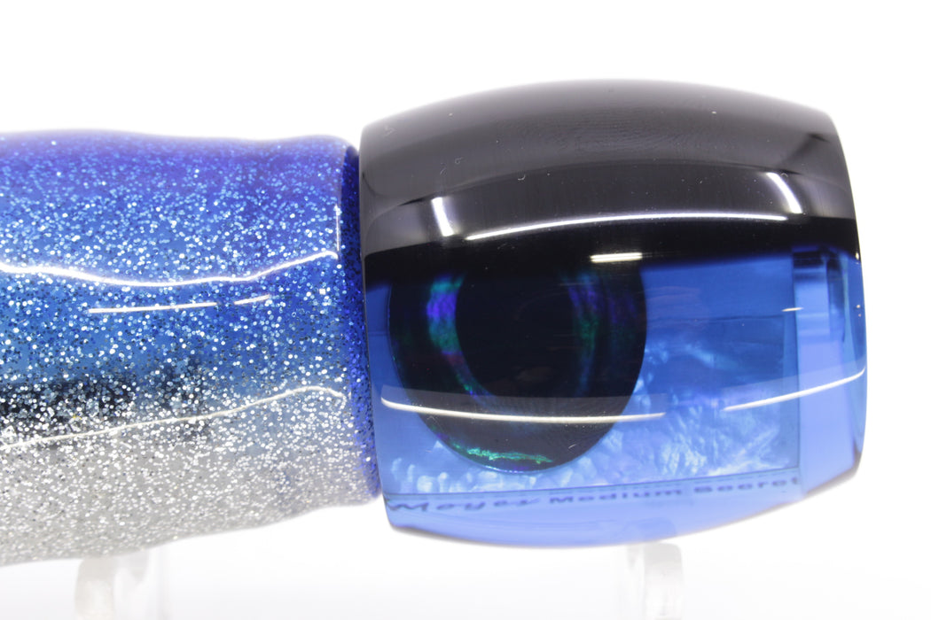 Moyes Lures Blue MOP Black Back Medium Secret 10" 5oz Skirted Blue-Silver