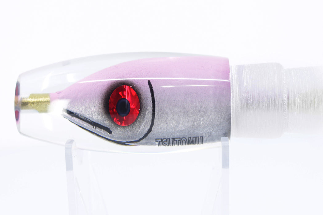 Tsutomu Lures Pink Salmon Fish Head Red Eyes Moke Invert 9" 5oz