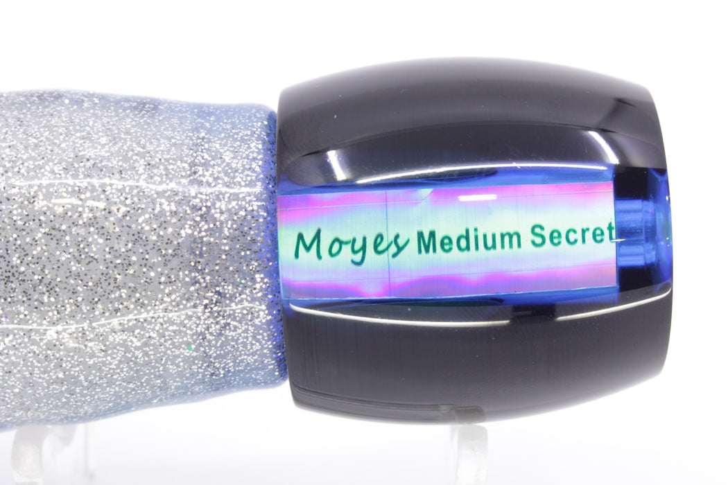 Moyes Lures Blue MOP Black Back Medium Secret 10" 5oz Skirted Blue-Silver