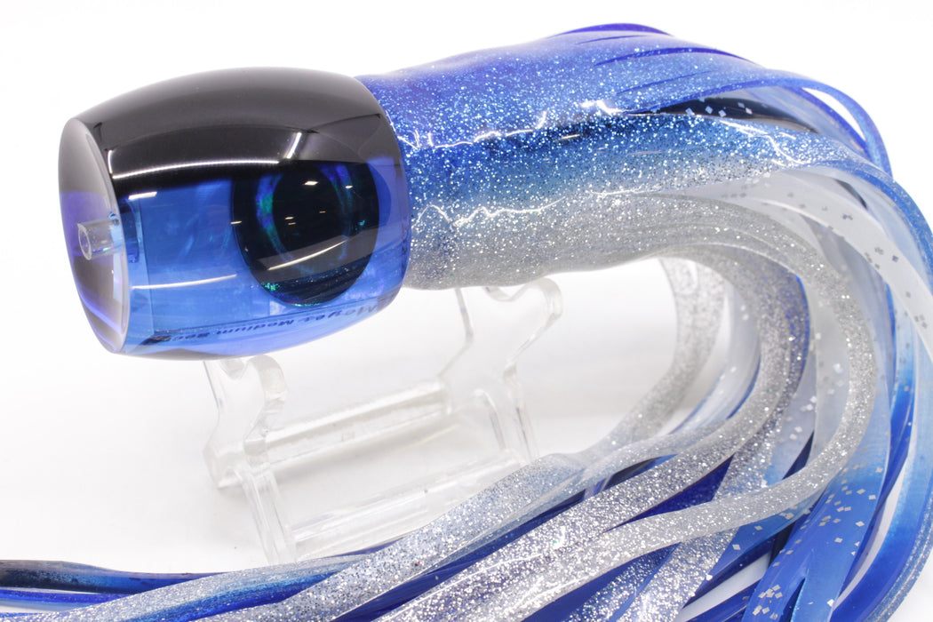 Moyes Lures Blue MOP Black Back Medium Secret 10" 5oz Skirted Blue-Silver