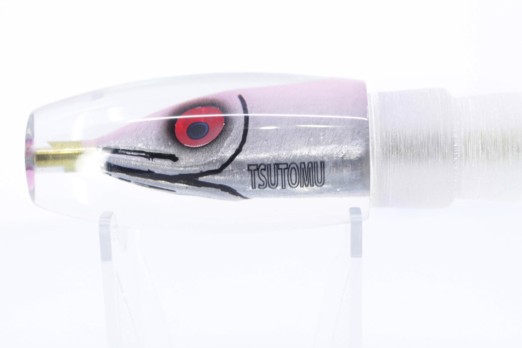 Tsutomu Lures Pink Salmon Fish Head Red Eyes Moke Invert 9" 5oz