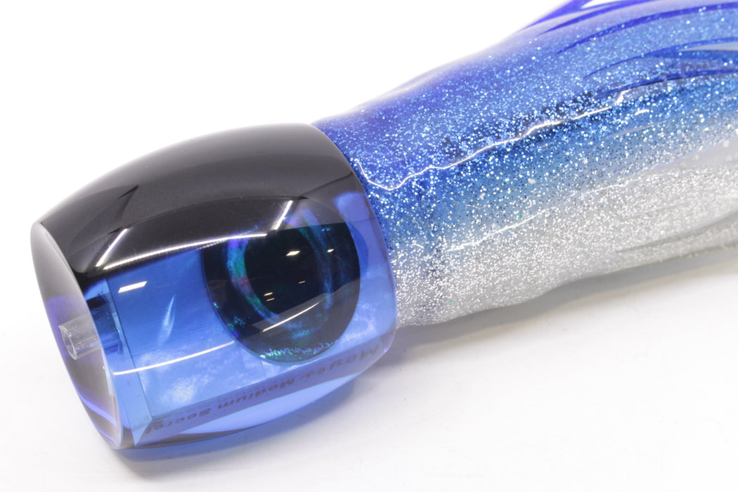 Moyes Lures Blue MOP Black Back Medium Secret 10" 5oz Skirted Blue-Silver