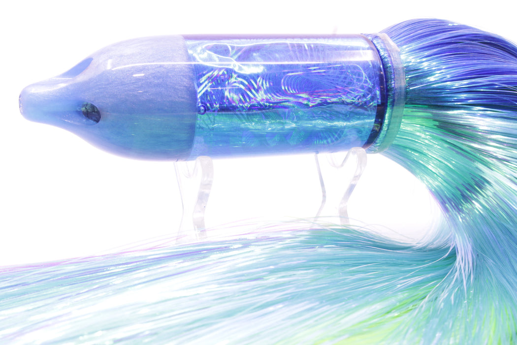 Jackpot Lures Blue Pearl Rainbow 4-Hole Big Blue 12" 14oz Strobez Blue-Ice Blue