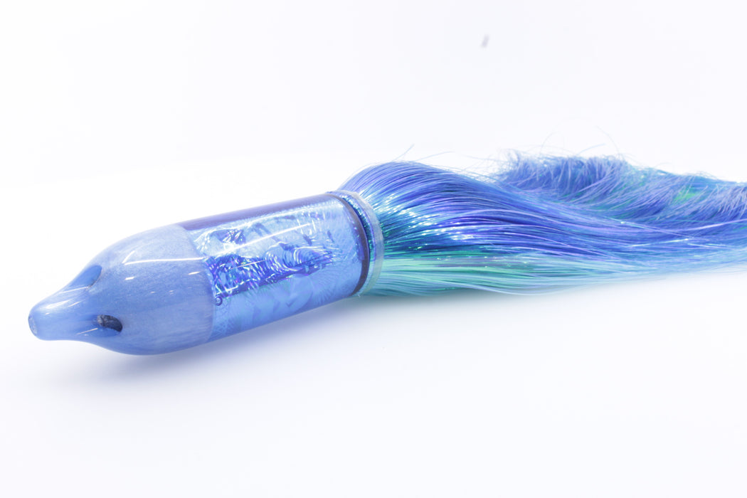 Jackpot Lures Blue Pearl Rainbow 4-Hole Big Blue 12" 14oz Strobez Blue-Ice Blue