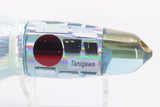 Tanigawa Lures Ice Blue Rainbow Cracked Glass Red Eyes 2-Hole Bullet 9"+ 8.5oz Flashabou