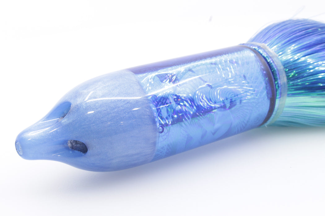 Jackpot Lures Blue Pearl Rainbow 4-Hole Big Blue 12" 14oz Strobez Blue-Ice Blue