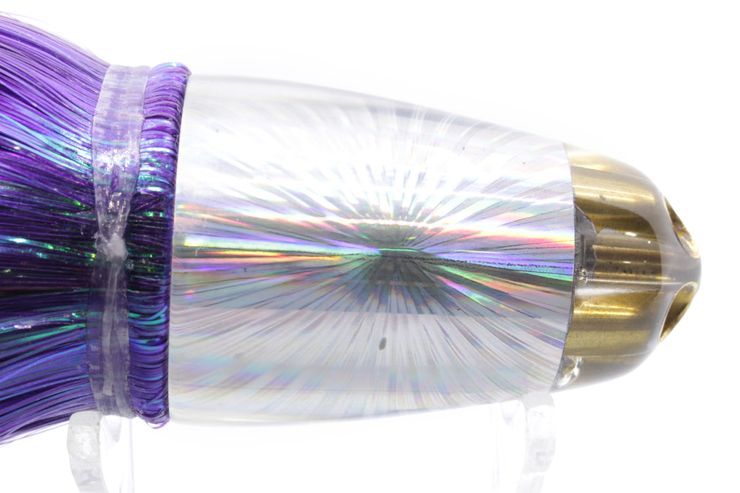 Koya Lures Silver Rainbow Starburst 1/4" Jet Clean Sweep Bullet 10" 7oz Strobez Purple