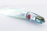 Tanigawa Lures Ice Blue Rainbow Cracked Glass Red Eyes 2-Hole Bullet 9"+ 8.5oz Flashabou