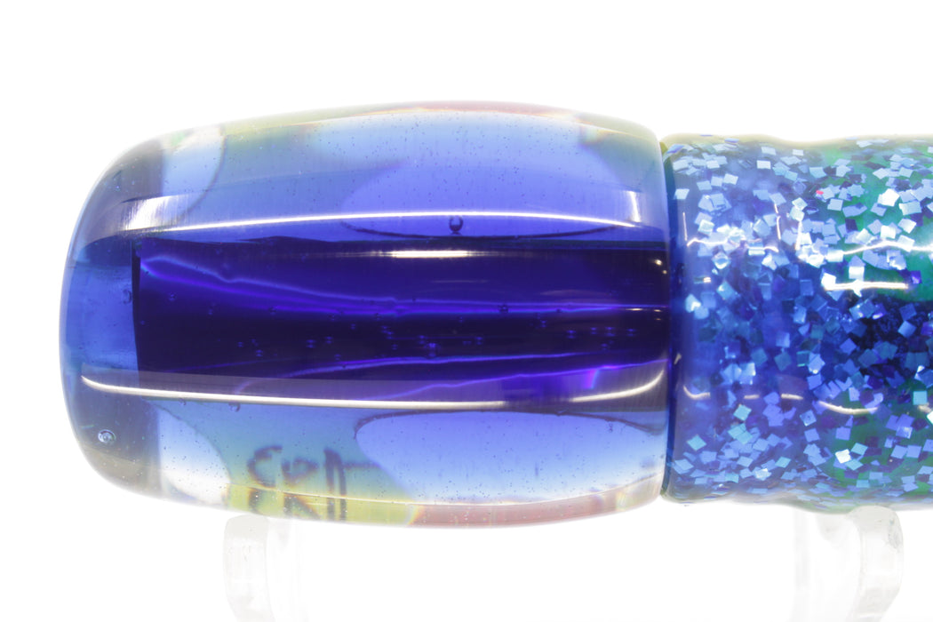 Marlin Magic Green MOP Blue Back Red Eyes Small Ruckus 9" 5oz Skirted Blue-Silver/Green