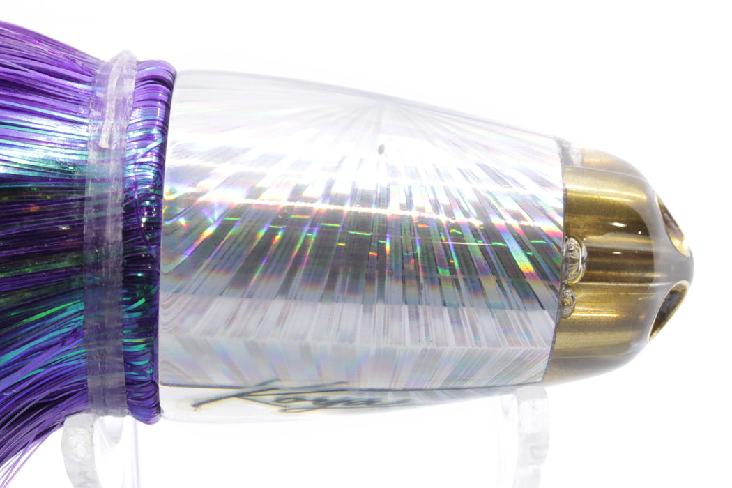 Koya Lures Silver Rainbow Starburst 1/4" Jet Clean Sweep Bullet 10" 7oz Strobez Purple