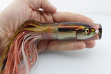 JB Signature Lures Root Beer-Gold Back Small Rocket 7" 4oz Skirted