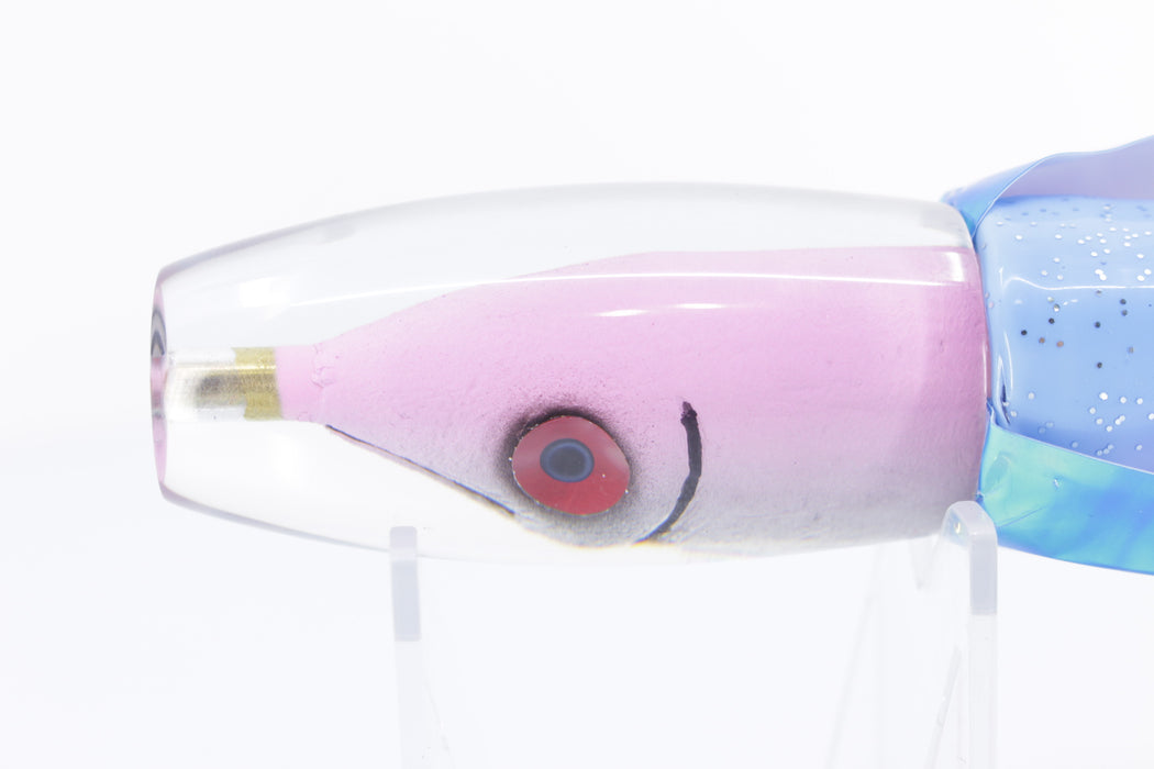Tsutomu Lures Pink Salmon Fish Head Moke Invert 9" 7oz Skirted with Wings