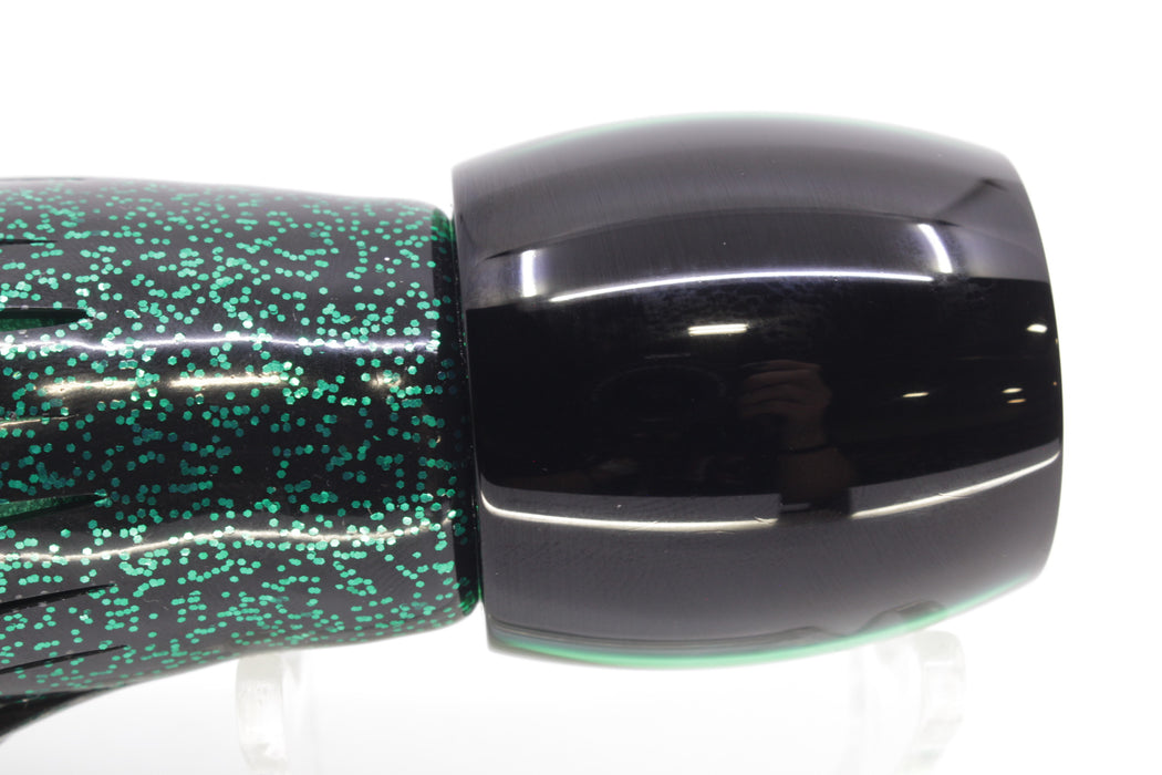 Moyes Lures Green MOP Black Back Medium Secret 10" 5oz Skirted Black/Green