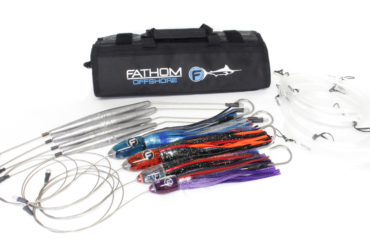Fathom Offshore Wahoo Pre-Rigged Trolling Lures 4PK New Pre-Owned — GZ Lures Big Game Supply