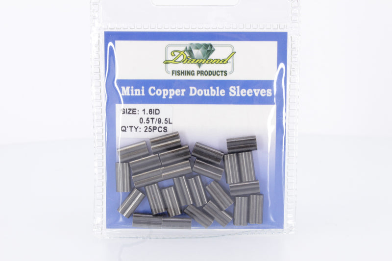 Diamond Mini Copper Double Sleeves - Cable Crimps