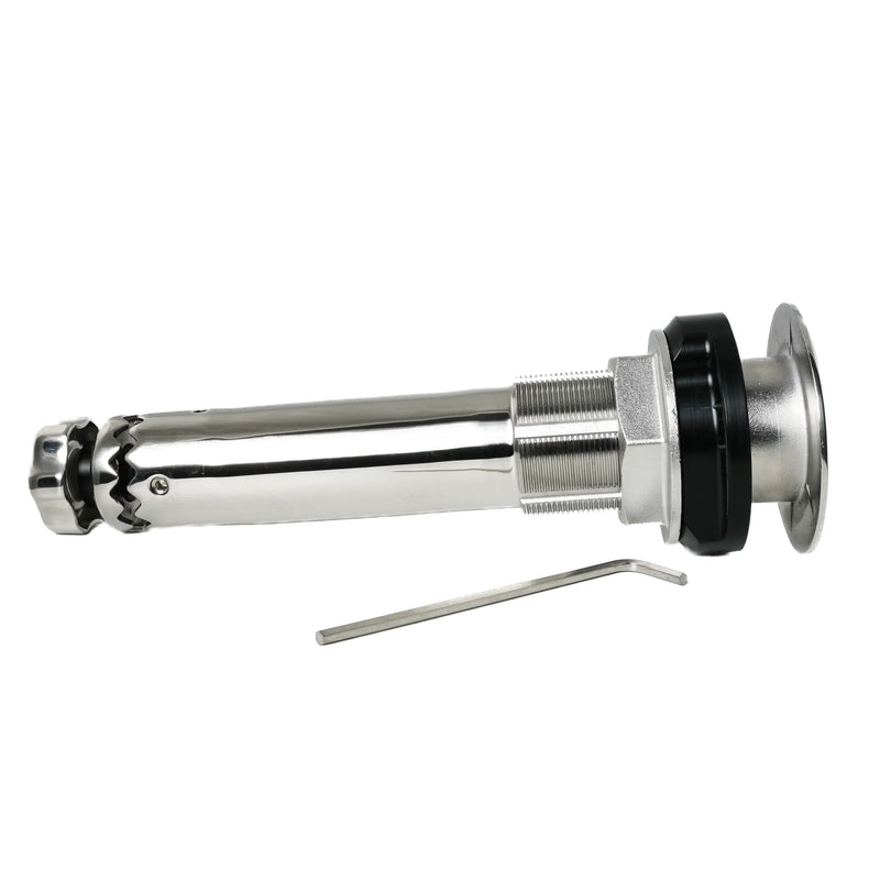 Gemlux Rod Holder 0º Large Teaksaver, Lockable Swivel, Black Splined Adapter