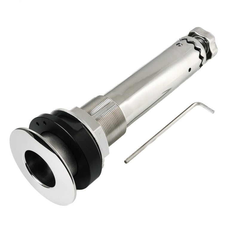 Gemlux Rod Holder 0º Large Teaksaver, Lockable Swivel, Black Splined Adapter