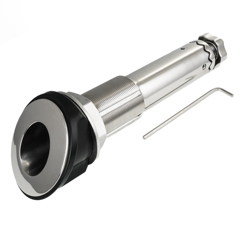 Gemlux Rod Holder 30º Large Teaksaver, Lockable Swivel, Black Splined Adapter