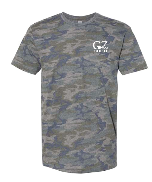 GZ Tackle Carol Lynne “Tribal Marlin” LAT Fine Jersey T-Shirt Camo *Runs Size Small*