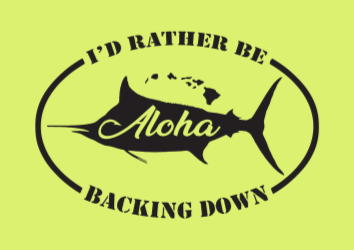 Aloha Lures “I'd Rather Be Backing Down” LS Shirt Yellow **Large Fit**