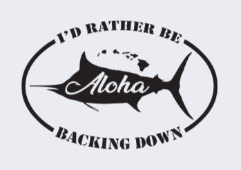 Aloha Lures “I'd Rather Be Backing Down” LS Shirt White **Large Fit**
