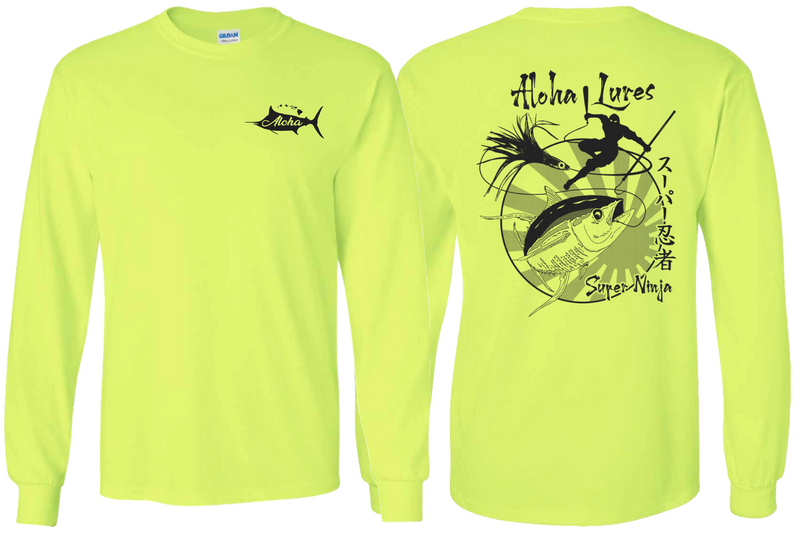 Aloha Lures “Super Ninja” LS Shirt Yellow **Large Fit** EZ-K