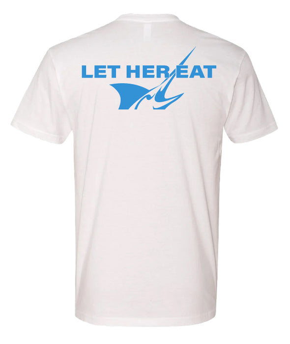 GZ Tackle Co. “Let Her Eat” Next Level T-Shirt White