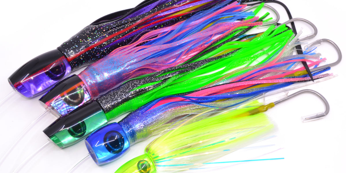 Moyes Lures Pre-Rigged Blue Marlin Spread #1 Option #2 w/ Benchmark TT — GZ Lures Big Game Supply Moyes Lures Pre-Rigged Blue Marlin Spread #1 Option #2 w/ Benchmark TT — GZ Lures Big Game Supply