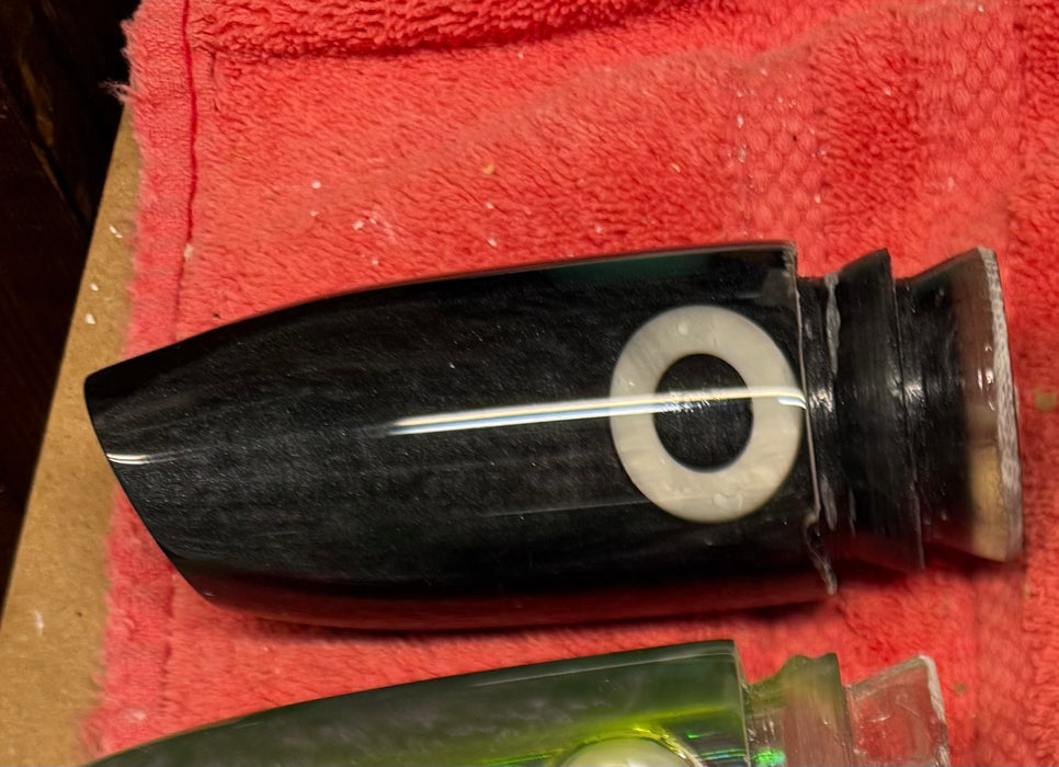 Joe Yee Lures by KEGZ Black Pearl Real Shell Eyes Super Plunger 14" 7.2oz EZ-K