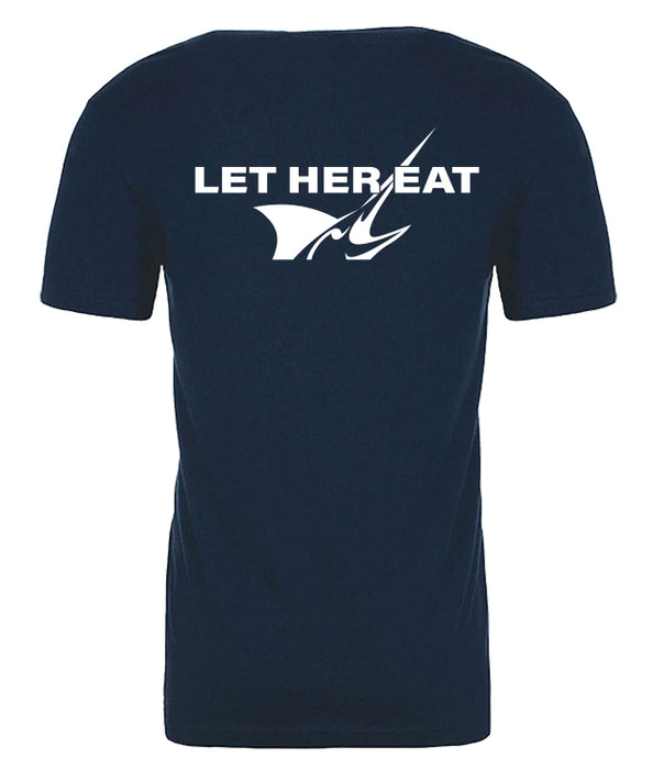 GZ Tackle Co. “Let Her Eat” Next Level T-Shirt Midnight Blue