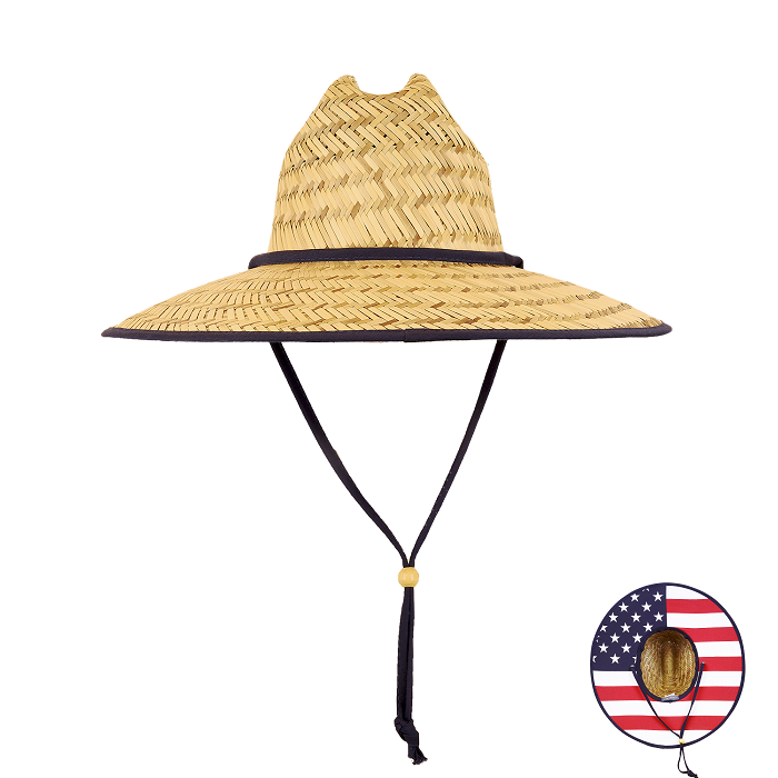 GZ Lures 'Let 'Er Eat' Straw Sun Hat Black Patch PRE-ORDER (2-3 Week Delivery)