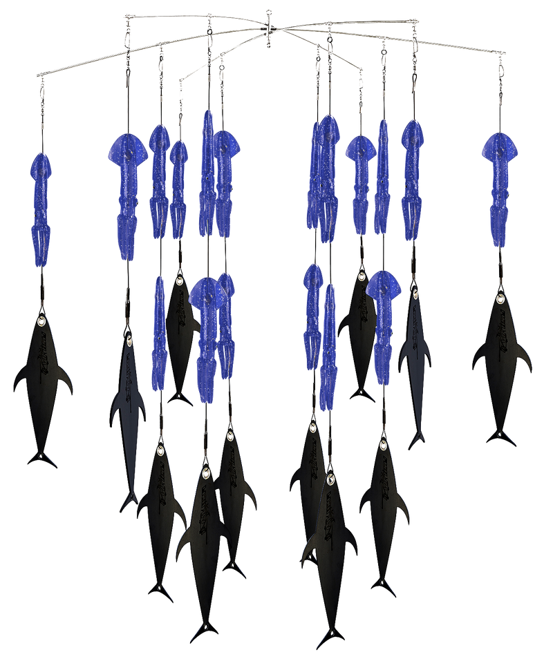 Fish Razr FlapZ x12 & 9" Squid x18 Dredge 38" Bar