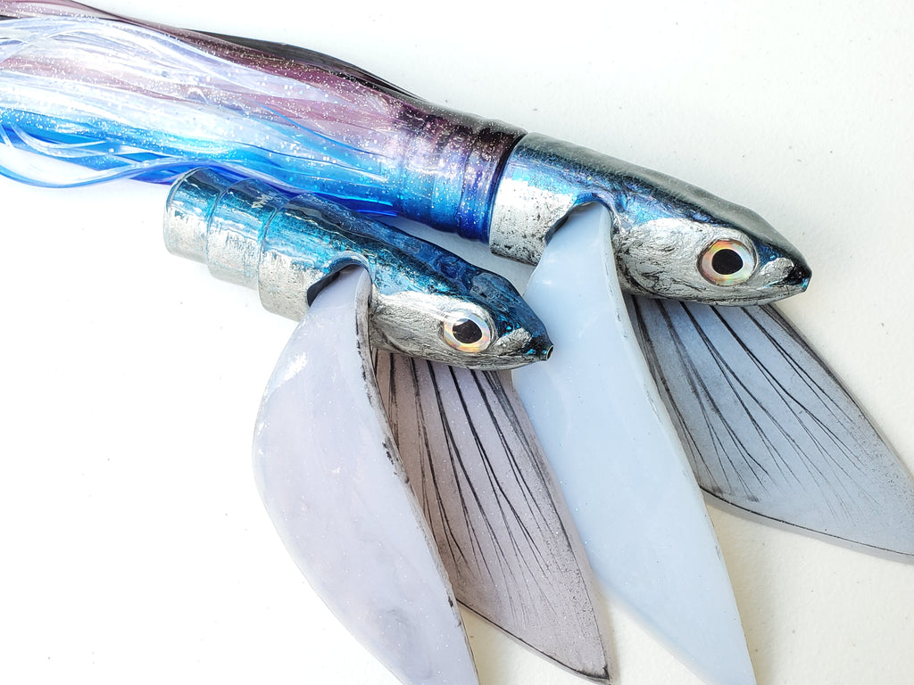 Niiyama Lures Blue Back Flying Fish Silicone Wings 12 12oz Head/Custo — GZ  Lures Big Game Supply