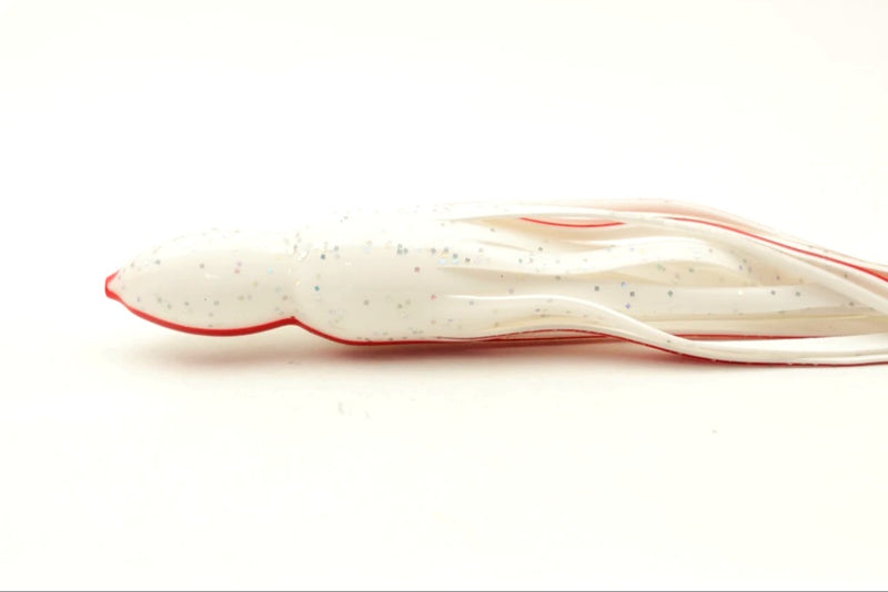 #JM29 BOM Replacement Skirt - White Silver Glitter Red Line