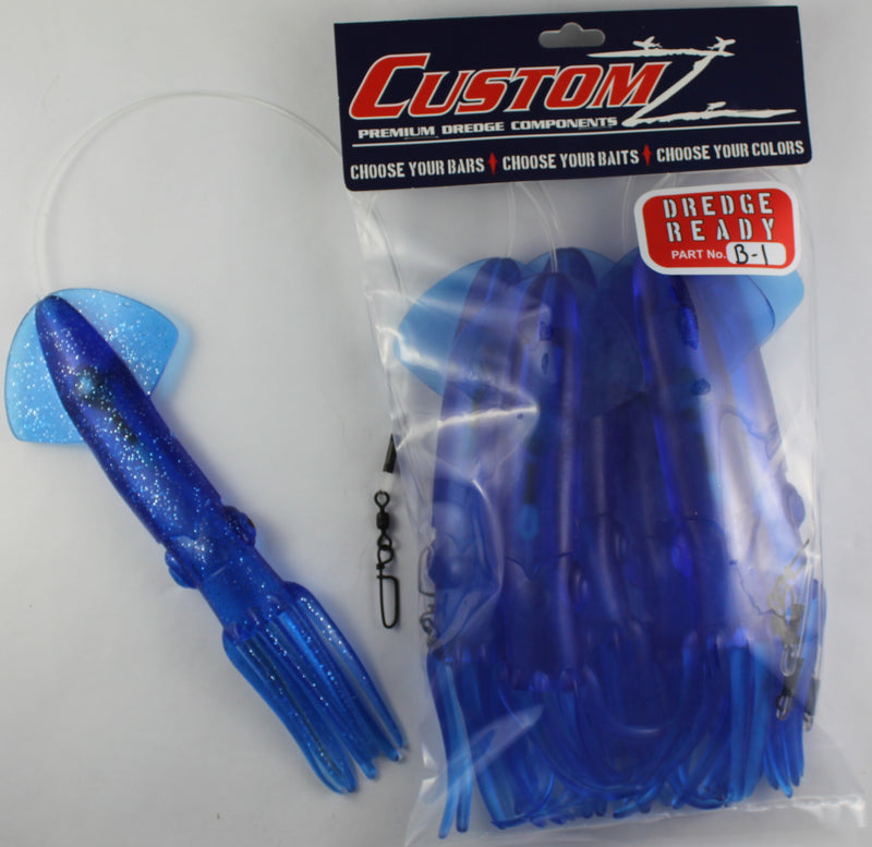Fish Razr Dredge Ready Rigged 9" Squid