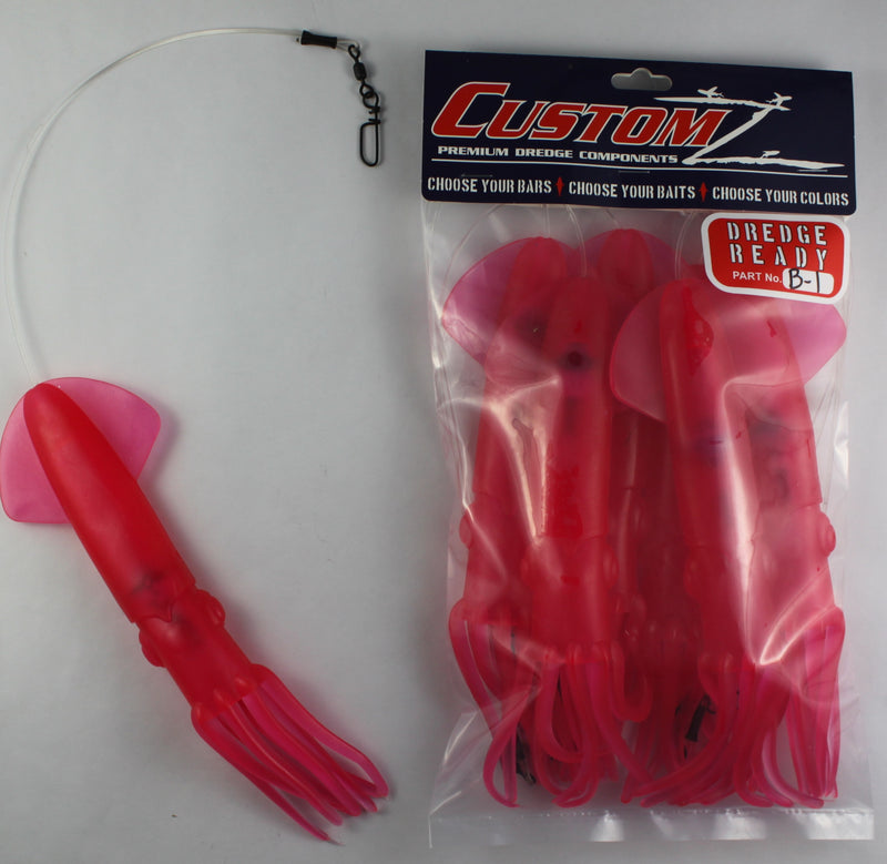 Fish Razr Dredge Ready Rigged 9" Squid